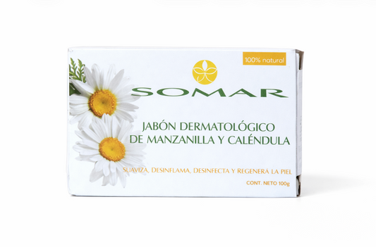 Jabón Dermatológico de Manzanilla y Caléndula